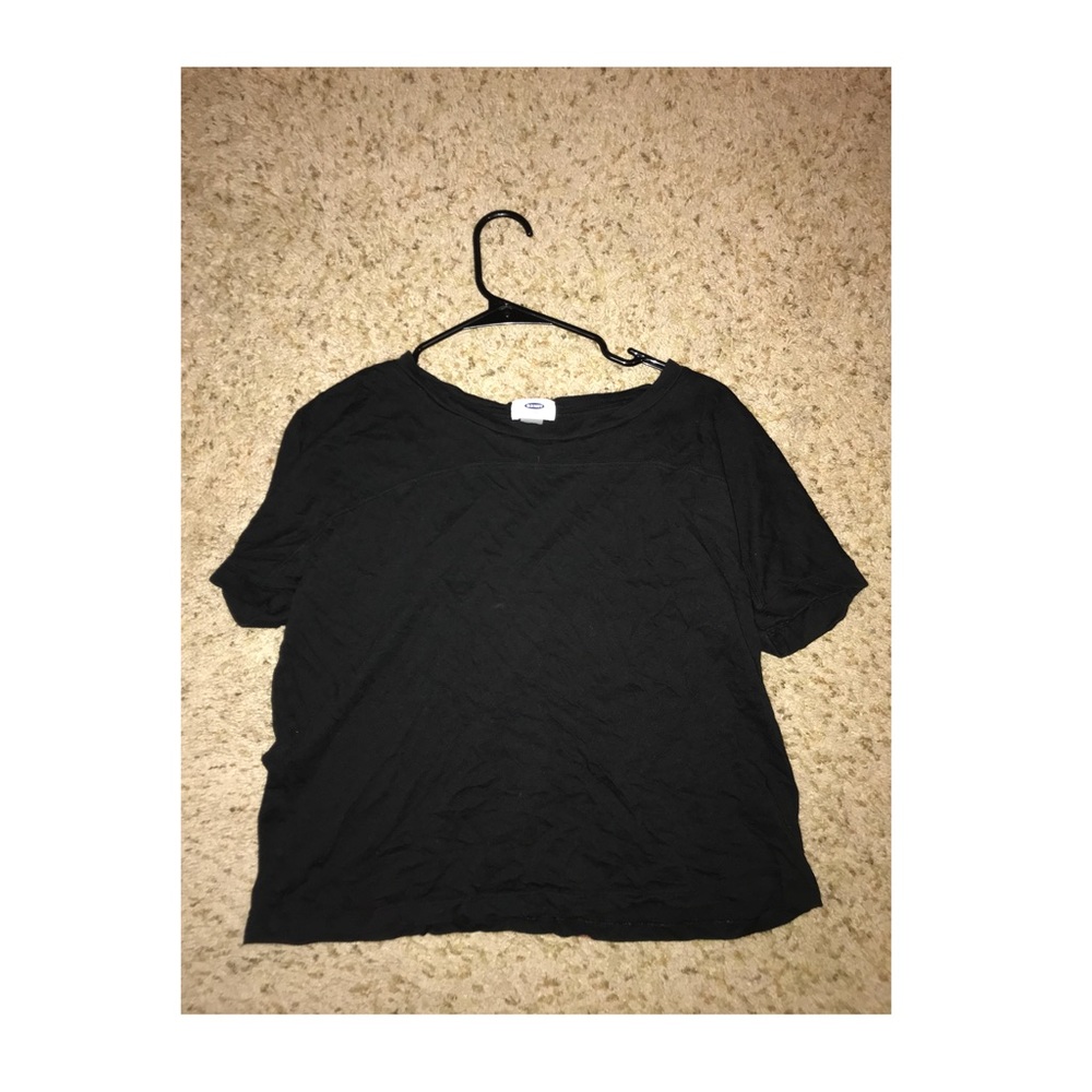 Black T-Shirt With Rolled Sleeves